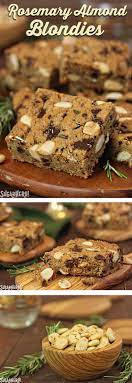 Rosemary Almond Blondies Sugarhero Baking Recipes Cookies Best Cookie Recipes Favorite Cookie Recipe