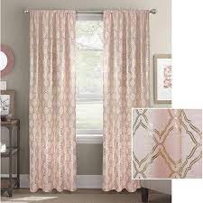 Better Homes And Gardens Metallic Foil Trellis Curtain Panel Walmart Com Pink Bedroom Decor Rose Gold Curtains Pink And Gold Curtains