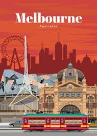 Travel To Melbourne Poster Print By Studio 324 Displate In 2021 Retro Travel Poster Travel Poster Design Travel Posters