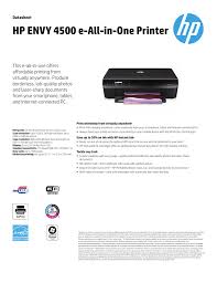 Offering wireless mobile printing, auto duplex, up to 17 page per minute color copying for less than $100 the hp envy 4500 offers a lot of features in an attractive package. Hp Envy 4500 E All In Manualzz