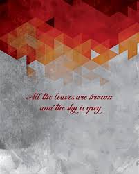 All The Leaves Are Brown And The Sky S Grey Lyrics Mamas And The Papas Lyric Art Poster California Dreaming Lyric Print California Dreaming Music Poster Christmas Mamas The Pap With Images Lyric Prints Lyric Art