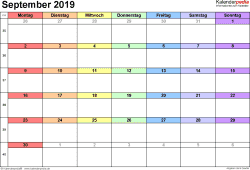 Kalendar kuda april 2019 calendar april 2019 to march 2020 may 2018 a través de kalendar kuda 2019 pdf , crédito de la imagen : Kalender September 2019 Als Excel Vorlagen
