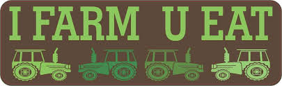 10in X 3in Tractors I Farm U Eat Magnet Bumper Stickers Tractors Bumper Magnets
