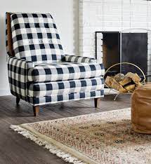 Buffalo check black and tan 16 x 16 cotton cushioned chair pad by primitive home decors. Remember These Chairs Woof It S Really Difficult To Visualize The Potential Of A Piece Of Furniture When T White Chairs Decor Chair Reupholstery Reupholstery
