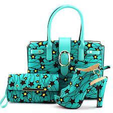 Women Matching African Ankara Print Shoe And Bag Set Italian Shoe Owame Shoe And Bag Shoe And Bag Set Bags