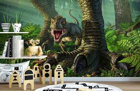 Dinosaur wallpaper large wall murals kids bedroom child care art kl102. Dinosaur Wallpaper Wall Murals Wallsauce Us
