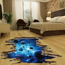 Diy 3d Wallpaper Sticker Wall Stickers Space Kid Room Decor Wall Stickers Home