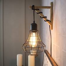 Great Way To Hang One Of Those Ikea Ish Lights Without Having To Hang It From The Ceiling Cage Light Elegant Bedroom Hanging Lights