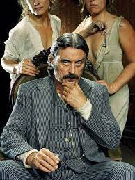 deadwood photo al swearengen hbo series short hair for chubby face with bangs