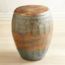 Antiqued Copper Drum Accent Table Pier 1 Imports Painting Wooden Furniture Drum Room Accent Table
