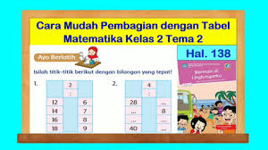 Maybe you would like to learn more about one of these? Cara Mudah Pembagian Dalam Tabel Matematika Kelas 2 Tema 2 Bermain Di Lingkunganku Hal 138 Youtube