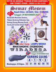 1 New Message Kode Syair Singapore 29 November 2020 Forum Syair Togel Hongkong Singapura Sydney