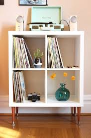 Vinyl Record Shelf Kleine Wohnung Dekorieren Schallplatten Regal Ikea Kallax Regal