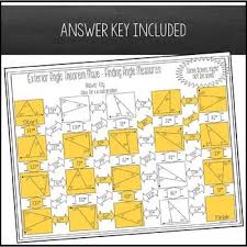 Exterior Angle Theorem Maze Finding Angle Measures Exterior Angles Finding Angle Measures Theorems