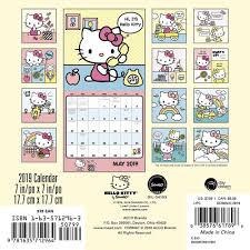 Hello Kitty Mini Wall Calendar 2019 Calendar July 1 2018 Wall Mini Kitty Calendar Wall Calendar Hello Kitty Kitty