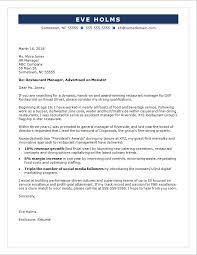Check spelling or type a new query. Restaurant Manager Cover Letter Sample Monster Com