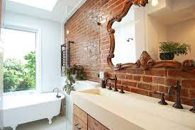 Sophisticated bathroom stylish bathroom wet rooms brick bathroom bathrooms remodel bathroom design bathroom remodel shower brick wall decor contemporary bathroom designs. Rugged And Ravishing 25 Bathrooms With Brick Walls