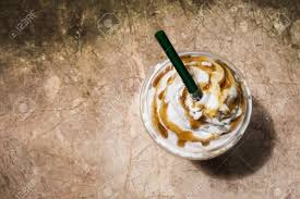Download Coffee Blend In Plastic Cup Served With Whipped Cream Topping Stock Photo Picture And Royalty Free Image Image 89620400