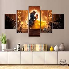Wall sculptures in the style of superheroes. Beauty And The Beast Movie Poster Artwork Drawing Pictures Canvas Art Decorative Painting For Living Room Wall Decor Painting Calligraphy Aliexpress