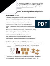 Balancing chemical equations gizmo answers key tessshlo. Balancing Equations Chemical Substances Chemical Compounds