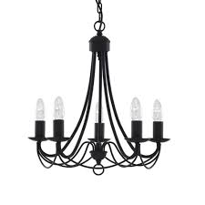 Kronleuchter Maypole In Schwarz Matt 5 Flg Deutsche