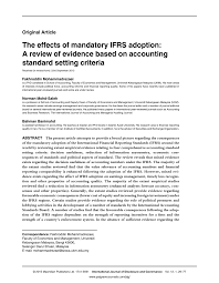 The malaysian financial reporting standards (mfrs) was established by the malaysian accounting standards boards (masb). Pdf The Effects Of Mandatory Ifrs Adoption A Review Of Evidence Based On Accounting Standard Setting Criteria