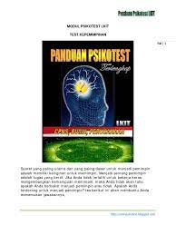 Maybe you would like to learn more about one of these? Modul Psikotest Test Kepemimpinan