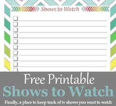 Worksheets, lesson plans, activities, etc. Shows To Watch Free Printable 5 5 X 8 5 Diy Home Sweet Home Bloglovin