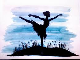 Ballerina In The Shadow Sky By Aureliaroux Shadow Art Sky Painting Watercolor Girl
