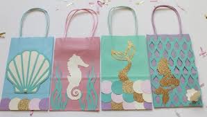Mermaid Birthday Party Goodie Bags Mermaid Mermaid Party Bags Mermaid Candy Bags Favor Bags Mermaid Gift Bags Under The Sea Birthday G Mermaid Party Favors Bags Mermaid Theme Mermaid Theme Party