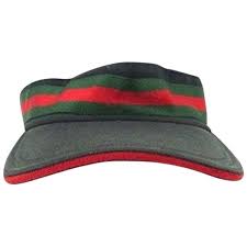 Pre Owned Gucci Sun Visor Classic Green Red Strip Hat 188 Liked On Polyvore Featuring Accessories Hats Black Sun Vis Gucci Hat Sun Visor Hat Visor Hats