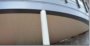 By fascia mounting to the curved decks and rooftop pool deck, it allows for more useful deck space. Architectural Curved Powder Coated Aluminium Fascia By Bts Fabrications