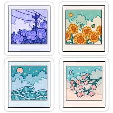Shop aesthetic anime stickers created by independent artists from around the globe. Polaroid Nature Pics Sticker By Freshbobatae Print Stickers Sticker Art Pop Stickers