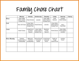 Chore Calendar Template Printable Week Calendar