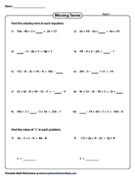 Algebra is a form math that helps us find unknown values which we refer to as variables. Simplifying Algebraic Expression Worksheets