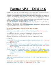 Penulisan kutipan dengan format american psychological association (apa) 1. Format Harvard Daftar Pustaka Contoh Soal