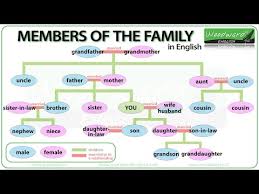 members of the family in english youtube