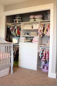 Pin By Megan Norman On Nursery Ideas Pinterest Dresser In Closet Baby Closet Girl Room