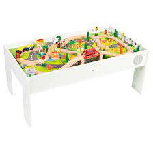 Looking for the best train table? Stoy White Wooden Train Table Alexandalexa