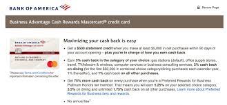 Your bank of america credit cards don't automatically appear in your list of bills. Bank Of America Business Cash Rewards 500 Signup Bonus Doctor Of Credit