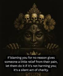 If blaming you for no reason gives someone a little relief from their pain,  let them do it if it's not harming you; it's a silent act of charity.