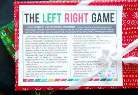 The right christmas gift exchange theme can turn your exchange into something to remember. The Christmas Left Right Game W Printable Story It S Always Autumn