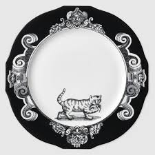 This charger plate is 12 3/4″. Gucci Cat Charger Plate Set Of Two Charger Plates Plates Luxury Tableware