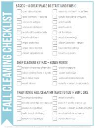 free fall cleaning checklist clean mama