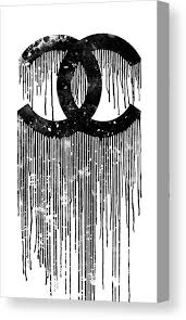 Cheap Black And White Canvas Prints Chanel Logo Black White 1 Canvas Print Canvas Art By Del Art In 2020 White Canvas Art Chanel Wall Art Chanel Wall Decor