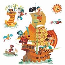 Pirates Ship Wall Stickers Pirate Ship Reusable Wall Stickers Wall Stickers