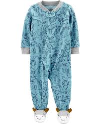 1 Piece Animal Fleece Footie Pjs Carters Com