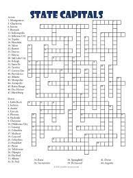 Print the puzzles directly to the printer, . State Capitals Crossword