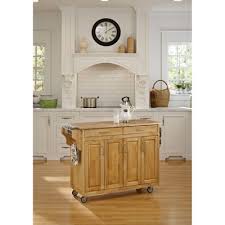 Casual home kitchen island with solid american hardwood top, white. Kitchen Carts And Islands Natural Base Home Styles Target