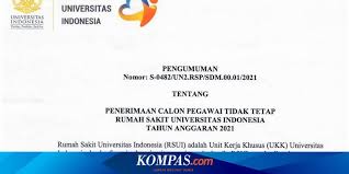 Announcement is a public and typically formal statement about a fact, occurrence, or intention. Lowongan Kerja Rsui Untuk 6 Posisi Bagi Lulusan D3 Dan S1 Berikut Info Lengkapnya Halaman All Kompas Com